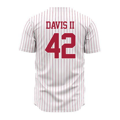 Alabama - NCAA Baseball : Alton Davis II - Pinstripe Jersey