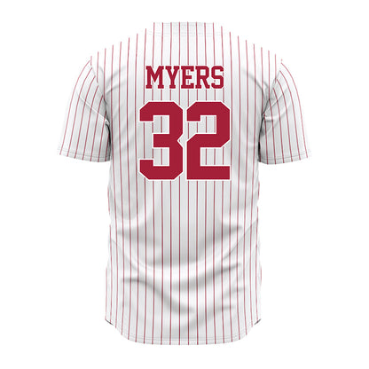 Alabama - NCAA Baseball : Braylon Myers - Pinstripe Jersey