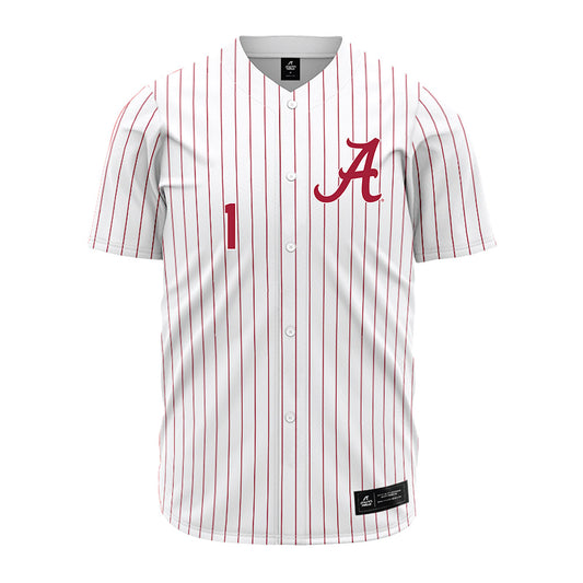 Alabama - NCAA Baseball : Justin Lebron - Pinstripe Jersey