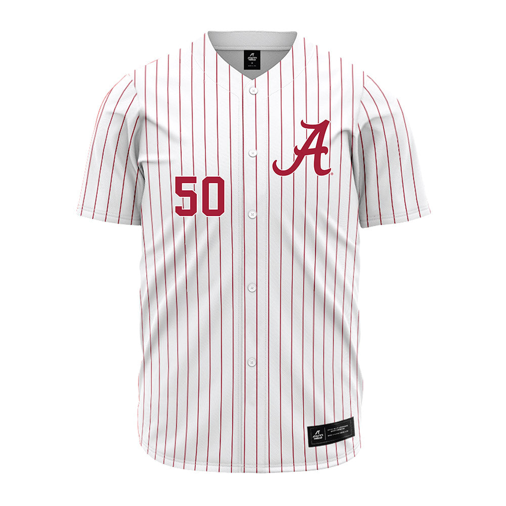 Alabama - NCAA Baseball : Connor Lehman - Pinstripe Jersey-0