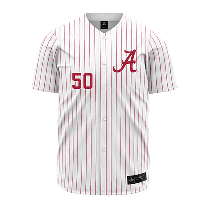 Alabama - NCAA Baseball : Connor Lehman - Pinstripe Jersey-0