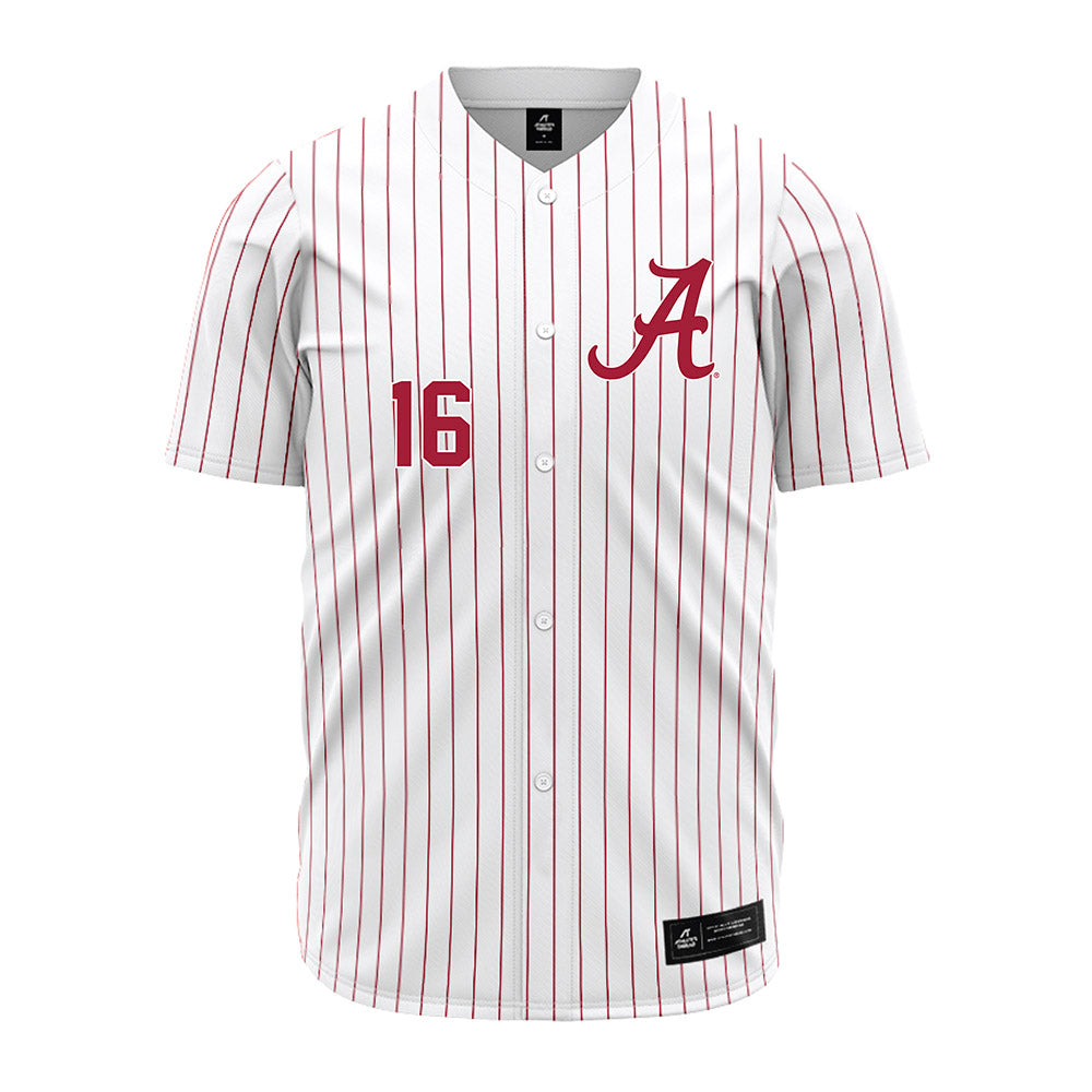 Alabama - NCAA Baseball : Jonathan Stevens - Pinstripe Jersey