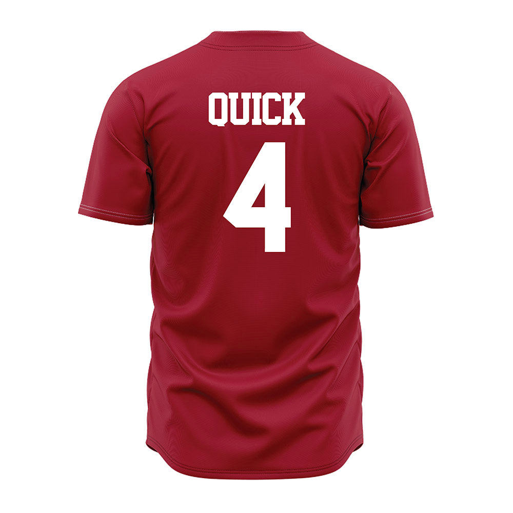 Alabama - NCAA Baseball : Riley Quick - Red Jersey