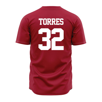 Alabama - NCAA Baseball : Jason Torres - Red Jersey-1