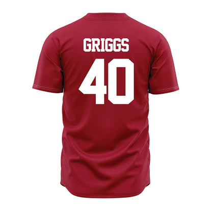 Alabama - NCAA Baseball : Sean Griggs - Red Jersey-1