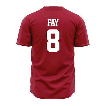 Alabama - NCAA Baseball : Tyler Fay - Red Jersey-1