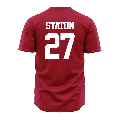 Alabama - NCAA Baseball : Garrett Staton - Red Jersey-1